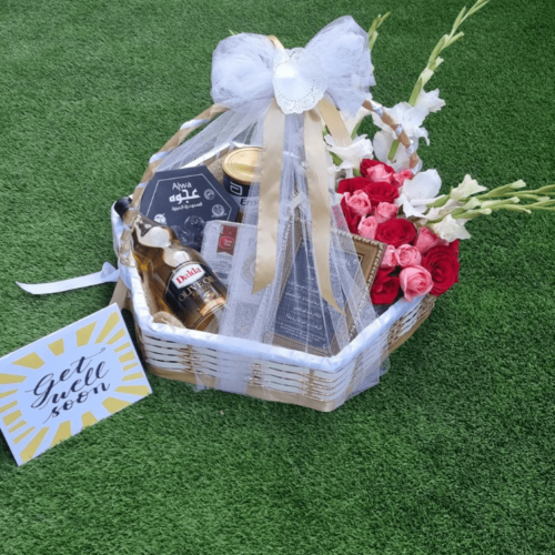 Health basket with flowers